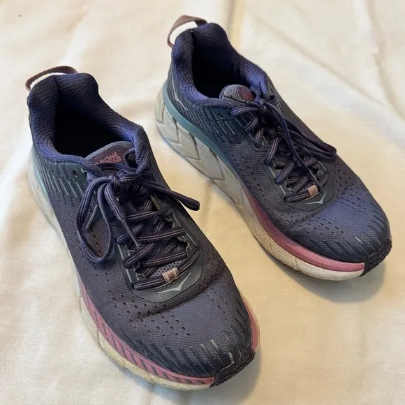 Hoka One One 7 Clifton 5 Purple Athletic Shoes Sneakers