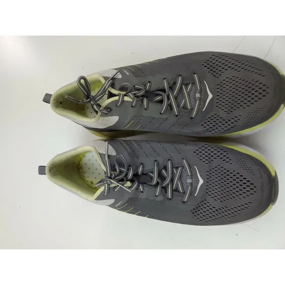 Hoka One One Arahi 3 Mens Size 11 Gray Yellow Athletic Running Shoes Sneaker