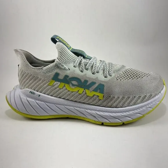 Hoka One One Carbon Fiber X 3 Road Running Shoes Womens Size 7.5 White Athletic