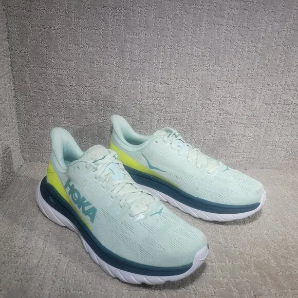 Hoka One One Mach 4 Men's Size US 12D Blue Glass Evening Primrose Athletic Shoes