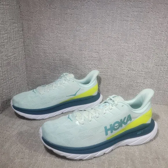 Hoka One One Mach 4 Men's Size US 12D Blue Glass Evening Primrose Athletic Shoes