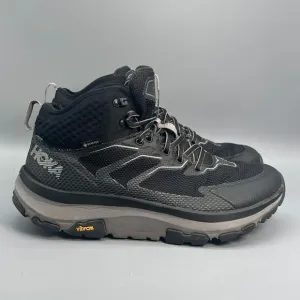 Hoka One One Sky Toa Gore-Tex Men's 10 Black Sneakers Lace-Up Low Top Athletic