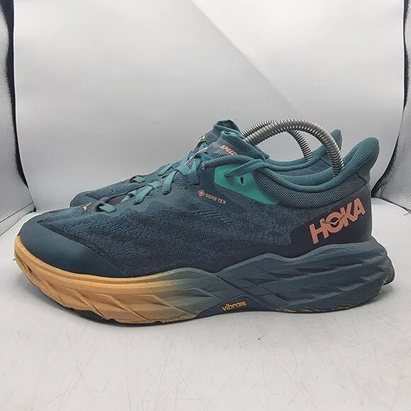 Hoka One One Speedgoat 5 GTX Womens 10 B Green Running Shoes Athletic 1127913