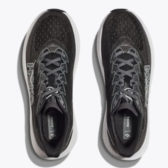 Hoka One One Womens Size 10 Black/White 1147810 Mach 6 Running Shoes