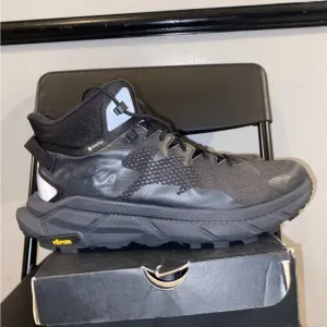 Hoka Trail Code GTX Gore-Tex Hiking Boots Black Raven F27222H Mens 11.5D