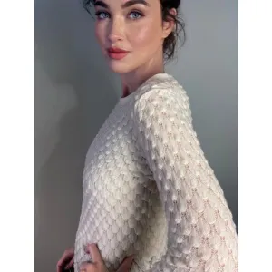 Hoss Intropia Scales Sweater Texture &amp; Depth Cream Lightweight Knit ~ Sz M