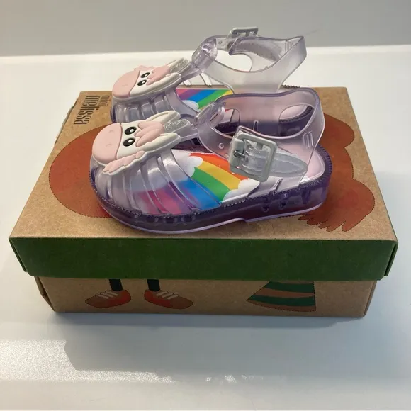 ⭐️Host Pick⭐️ NIB! MINI MELISSA Clear Unicorn Sandals Size 5