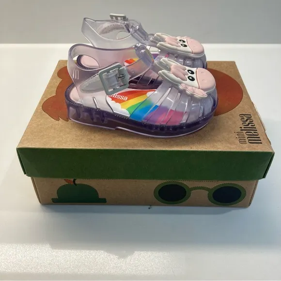⭐️Host Pick⭐️ NIB! MINI MELISSA Clear Unicorn Sandals Size 5
