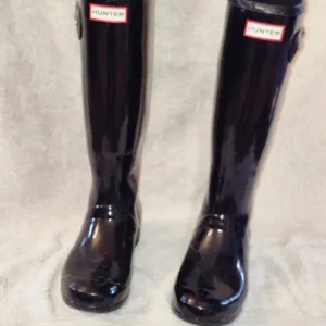 Hunter Black Tall Rain Boots