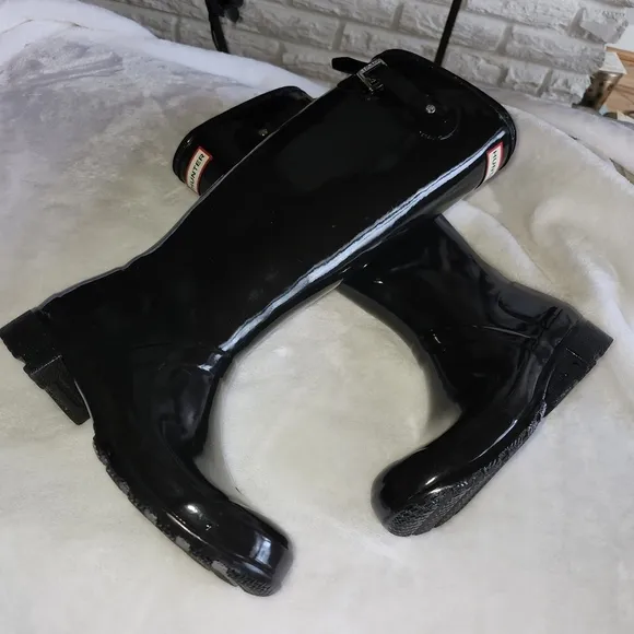 Hunter Black Tall Rain Boots