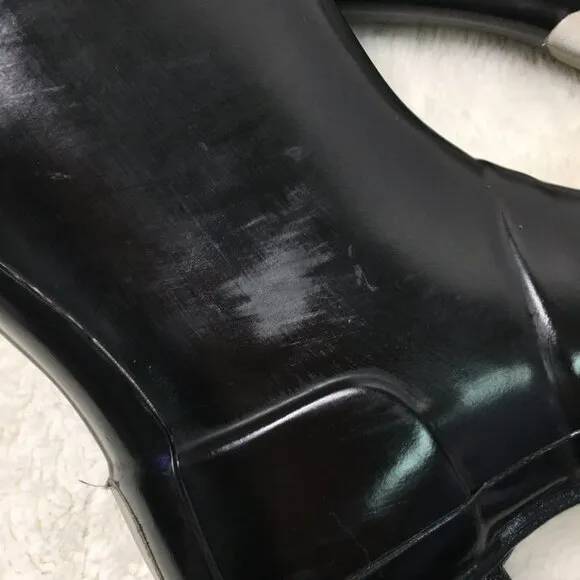 Hunter Kids Black Glossy Tall Rain Boots Size 3 M / 4 F