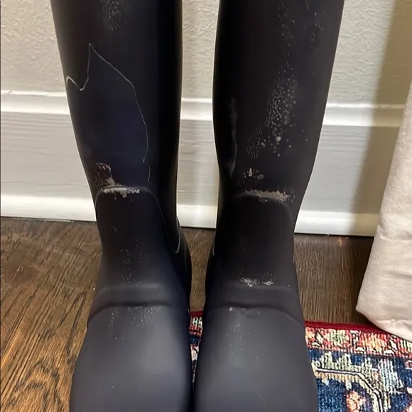 Hunter Navy Matte Tall Rain Boots