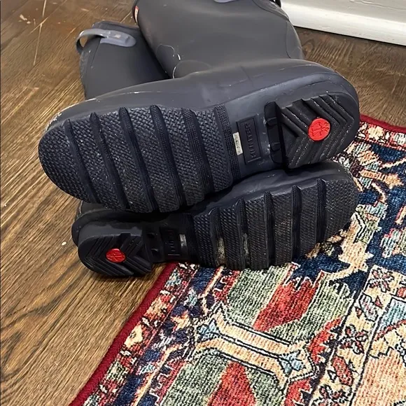 Hunter Navy Matte Tall Rain Boots