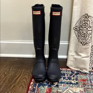 Hunter Navy Matte Tall Rain Boots
