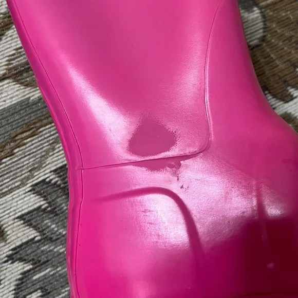 Hunter Original Gloss Tall Rain Boots Pink 9 8M 9W