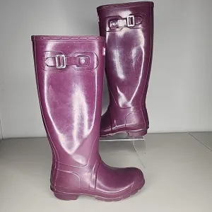 Hunter Original Gloss Tall Rubber Wellington Rain Boots Womens Size 6 EUR 37