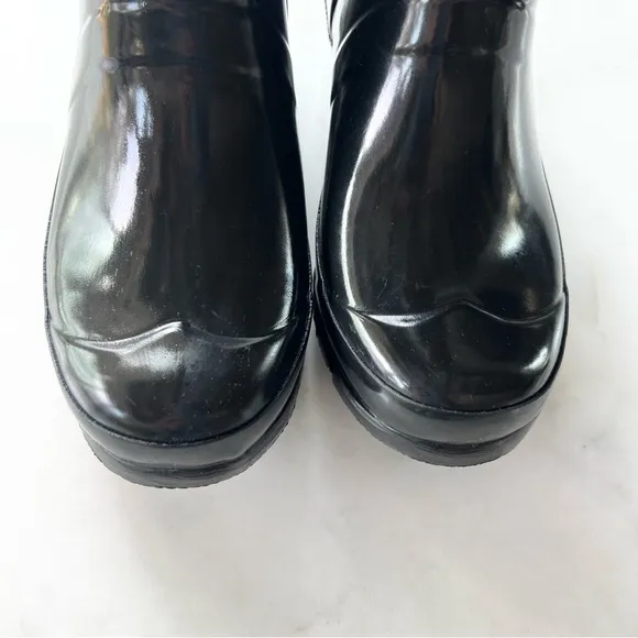 Hunter Original Glossy Black Rain Boots ~ Sz 4
