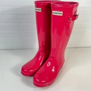 Hunter Original Kids Hot Pink Tall Rain Boots Youth Size US Boys 4, Girls 5