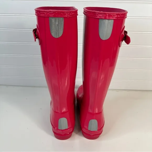Hunter Original Kids Hot Pink Tall Rain Boots Youth Size US Boys 4, Girls 5