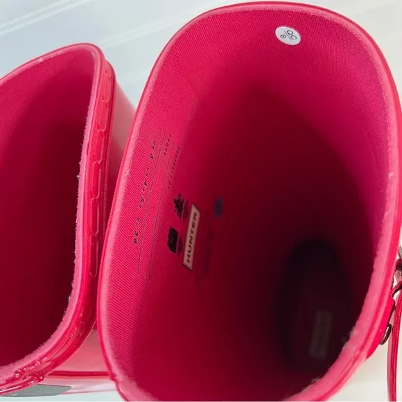 Hunter Original Kids Hot Pink Tall Rain Boots Youth Size US Boys 4, Girls 5