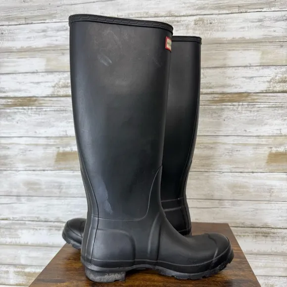 Hunter Original Tall Black Rain Boots Women’s size 6