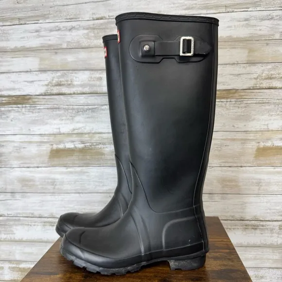 Hunter Original Tall Black Rain Boots Women’s size 6