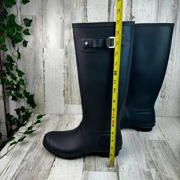 Hunter Original Tall Ladies Blue/gray Rain Boots Sz 10