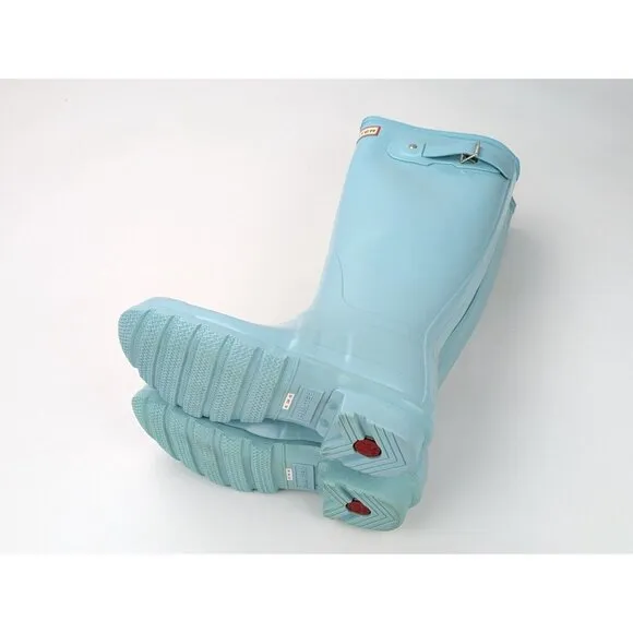 Hunter Pale Mint Original Gloss Tall Rain Boots Size 5 New with Box