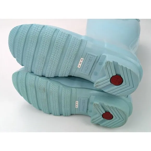 Hunter Pale Mint Original Gloss Tall Rain Boots Size 5 New with Box