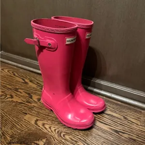 Hunter Pink Rain Boots, Size 1, Tall Boots, EUC