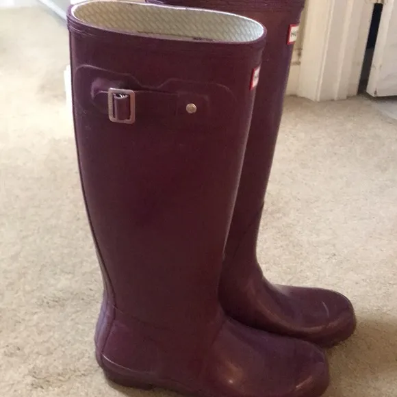Hunter Purple Tall Rain Boots