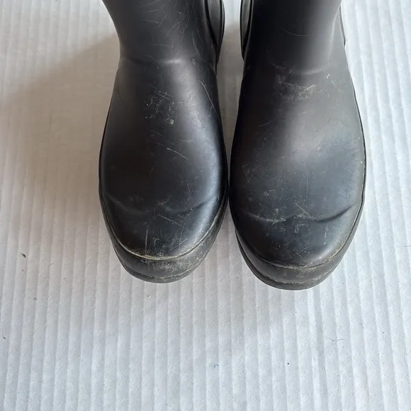 Hunter Rain Boots Kids Classic Original Tall Big Kid Matte Black Size 3G/2B