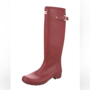 Hunter Red Matte Tall Rain Boots
