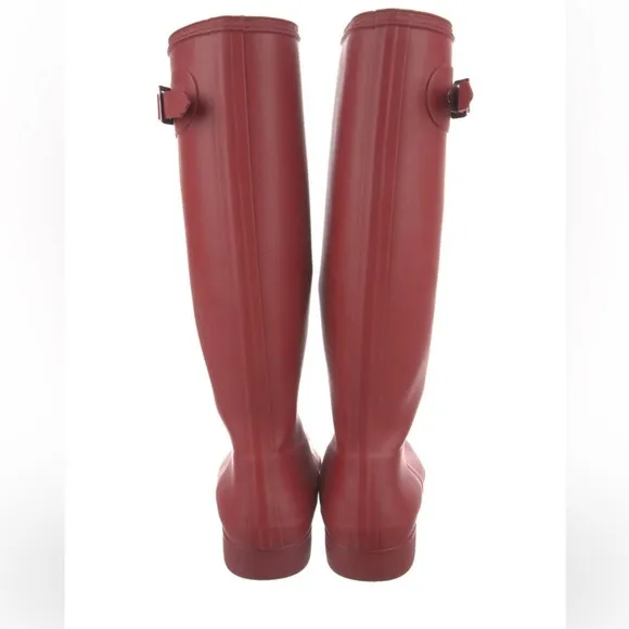 Hunter Red Matte Tall Rain Boots
