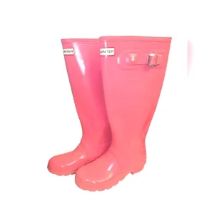 Hunter Tall Pink Rainboots, Size 4M/5F