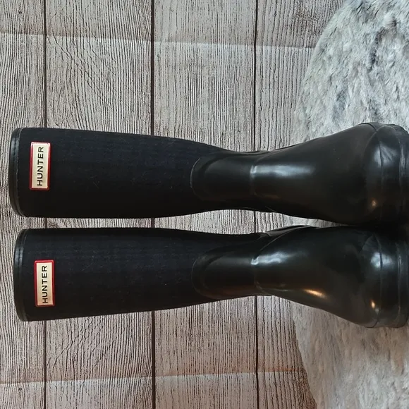 Hunter Tall Rain Boots, Womens 8 Mens 7 Great Condition