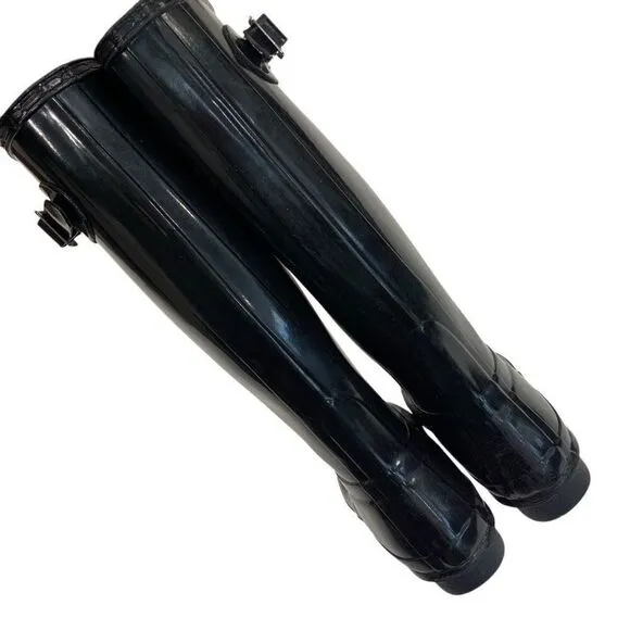 HUNTER Tall Glossy Wellies (Sz 37)
