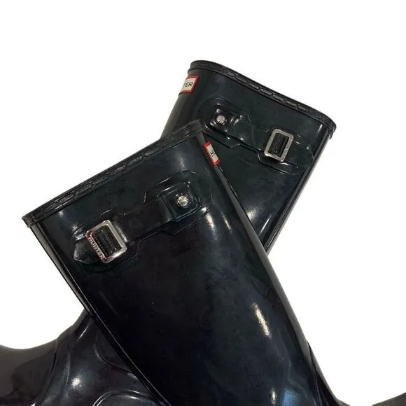 HUNTER Tall Glossy Wellies (Sz 37)