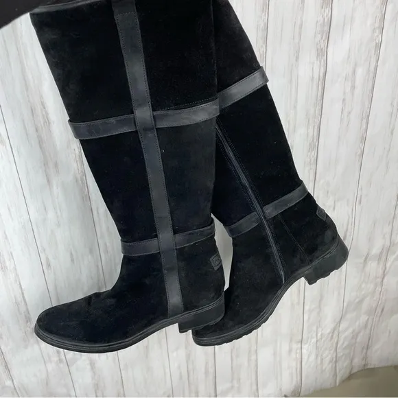 Hunter Willingen Leather Suede Tall Boots sz 9