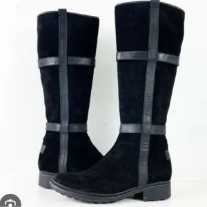 Hunter Willingen Leather Suede Tall Boots sz 9