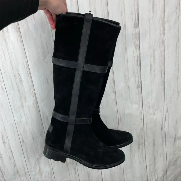 Hunter Willingen Leather Suede Tall Boots sz 9