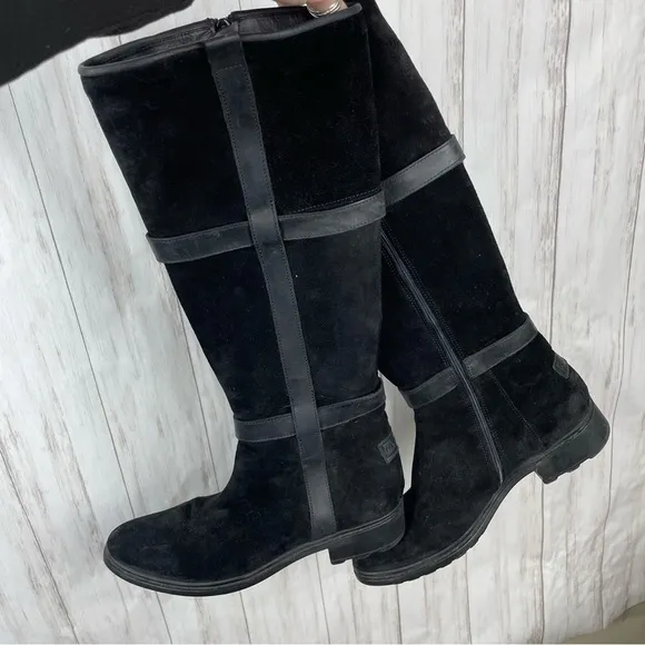 Hunter Willingen Leather Suede Tall Boots sz 9