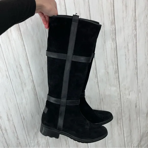 Hunter Willingen Leather Suede Tall Boots sz 9