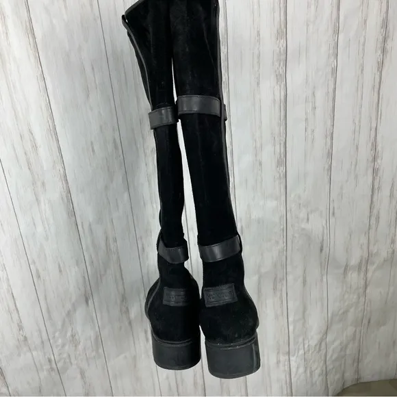 Hunter Willingen Leather Suede Tall Boots sz 9