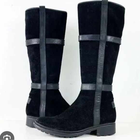 Hunter Willingen Leather Suede Tall Boots sz 9