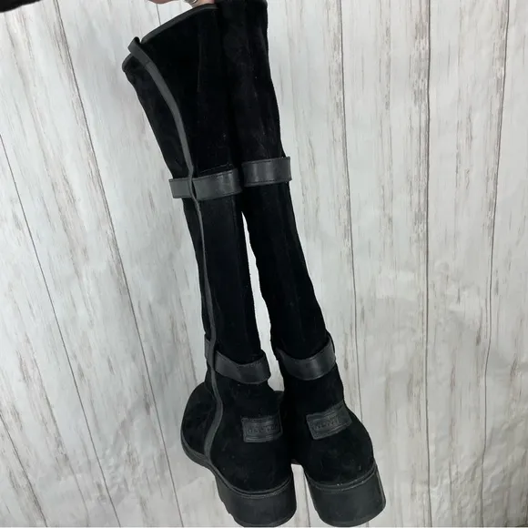 Hunter Willingen Leather Suede Tall Boots sz 9