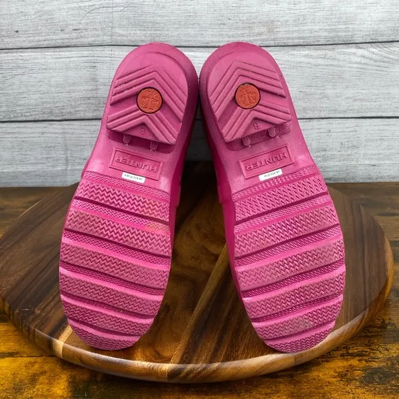 Hunter Women's Original Tall Gloss Rain Boots Magenta Pink Shoe Size 6