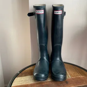 Hunter Women's Original Tall Rain Boots - Navy Blue Size 7