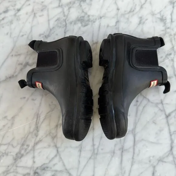 Hunter Black  Kids Original Chelsea Boots Rain Size 12