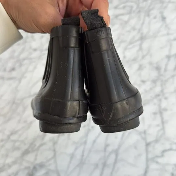 Hunter Black  Kids Original Chelsea Boots Rain Size 12